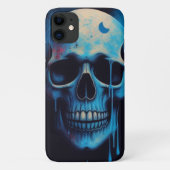 Lunar Skull Drip - Artistiek Case-Mate iPhone Case (Achterkant)