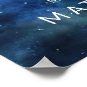 Lunar Sky Full Moon Celestial Stars Guestbook Poster (Hoek)