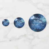 Lunar Sky Full Moon Celestial Wedding Monogram Confetti (Voorkanten)