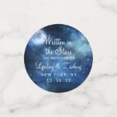 Lunar Sky Full Moon Celestial Wedding Monogram Confetti (Kleine voorkant)