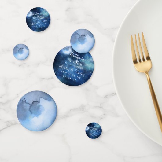 Lunar Sky Full Moon Celestial Wedding Monogram Confetti (Groep)