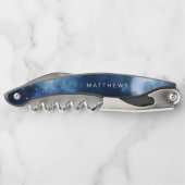 Lunar Sky Full Moon Celestial Wedding Monogram Kurkentrekker (Achterkant)