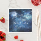 Lunar Sky Full Moon Celestial Wedding Monogram Servet (Insitu)