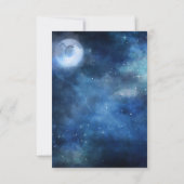 Lunar Sky Full Moon Celestial Wedding Reception Kaart (Achterkant)