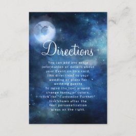 Lunar Sky Full Moon Celestial Wedding Routebeschri Informatiekaartje