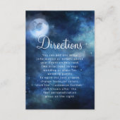 Lunar Sky Full Moon Celestial Wedding Routebeschri Informatiekaartje (Voorkant)