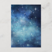 Lunar Sky Full Moon Celestial Wedding Routebeschri Informatiekaartje (Achterkant)