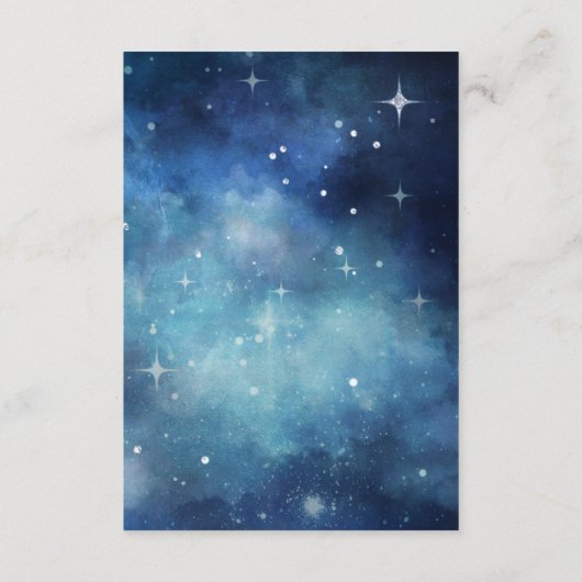 Lunar Sky Full Moon Celestial Wedding Routebeschri Informatiekaartje (Achterkant)