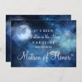 Lunar Sky Full Moon Matron of Honor proposal Kaart (Voorkant / Achterkant)