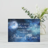 Lunar Sky Full Moon Matron of Honor proposal Kaart (Staand voorkant)