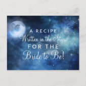 Lunar Sky Full Moon Stars Bride to Be Recipe Kaart (Voorkant)