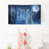 Lunar Sky Full Moon Stars Vrijgezellenfeest Welkom Spandoek (Insitu)