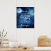 Lunar Sky Full Moon Unplugged Weddenbout Poster (Keuken)