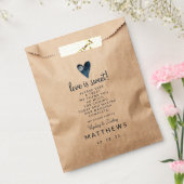 Lunar Sky Maan Hart Bruiloft Liefde is Sweet Treat Bedankzakje (Gezegeld)