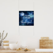 Lunar Sky Maan Kaarten & Cadeaus Bruiloft Tafelbor Poster (Keuken)