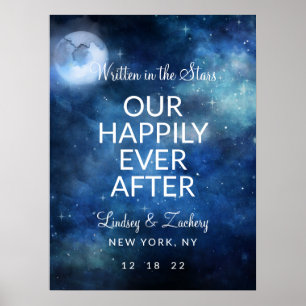 Lunar Sky Moon Happily Ever After Ontvangstbord Poster