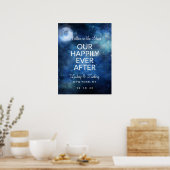 Lunar Sky Moon Hartenwens Ontvangstbord Poster (Keuken)