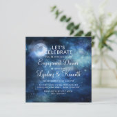 Lunar Sky Moon Laten we verlovingsfeest vieren Kaart (Staand voorkant)