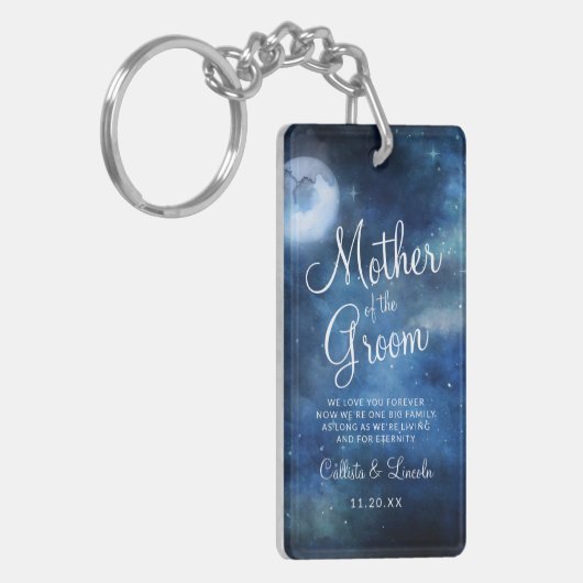 Lunar Sky Moon Naar de Moeder van de bruidegom Quo Sleutelhanger (Voorkant Links)