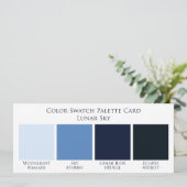 Lunar Sky Moon Wedding Color Swatch Kaart (Staand voorkant)