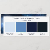 Lunar Sky Moon Wedding Color Swatch Kaart (Voorkant / Achterkant)