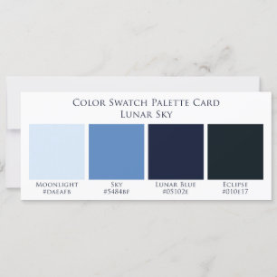 Lunar Sky Moon Wedding Color Swatch Kaart