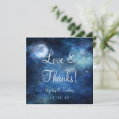 Lunar Sky Volle Maan Bruiloft Liefde en Bedankt Vi (Staand voorkant)