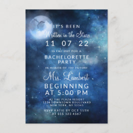 Lunar Sky Volle Maan Celestial Bachelorette Party Kaart