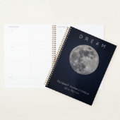 Lunar Sky Volle Maan Celestial Dream Typografie Planner (Display)