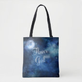 Lunar Sky Volle Maan Celestial Galaxy Bloemenmeisj Tote Bag (Voorkant)