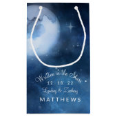 Lunar Sky Volle Maan Celestial Galaxy Bruiloft Klein Cadeauzakje (Achterkant)
