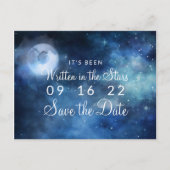Lunar Sky Volle Maan Celestial Galaxy Save the Dat Aankondigingskaart (Voorkant)