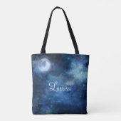 Lunar Sky Volle Maan Celestial Galaxy Sister Tote Bag (Achterkant)