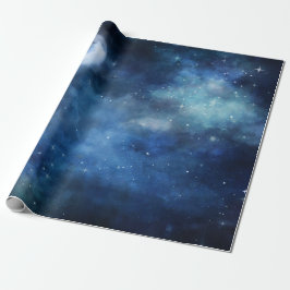 Lunar Sky Volle Maan Celestial Galaxy Sterren Brui Cadeaupapier