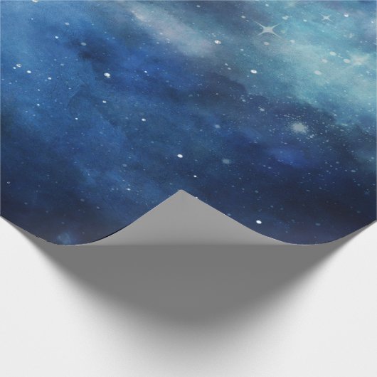 Lunar Sky Volle Maan Celestial Galaxy Sterren Brui Cadeaupapier (Hoek)