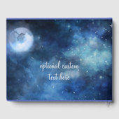 Lunar Sky Volle Maan Celestial Galaxy Sterren Brui Gastenboek (Achterkant)