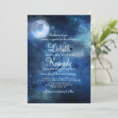 Lunar Sky Volle Maan Celestial Galaxy Sterren Brui Kaart (Staand voorkant)