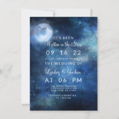 Lunar Sky Volle Maan Celestial Galaxy Sterren Brui Kaart (Voorkant)