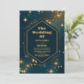 Lunar Sky Volle Maan Celestial Galaxy Sterren Brui Kaart (Staand voorkant)