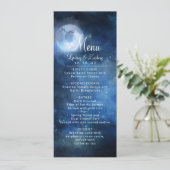 Lunar Sky Volle Maan Celestial Galaxy Sterren Dine Menu (Staand voorkant)