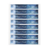 Lunar Sky Volle Maan Celestial Monogram Bruiloft (Vel)