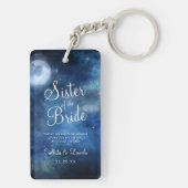 Lunar Sky Volle Maan Celestial naar de Zuster Quot Sleutelhanger (achterkant)