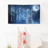 Lunar Sky Volle Maan Celestial Star Bruiloft Welko Spandoek (Insitu)