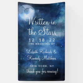 Lunar Sky Volle Maan Celestial Star Bruiloft Welko Spandoek