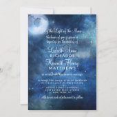 Lunar Sky Volle Maan Celestial Sterren Bruiloft Kaart (Voorkant)