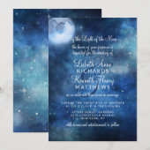 Lunar Sky Volle Maan Celestial Sterren Bruiloft Kaart (Voorkant / Achterkant)