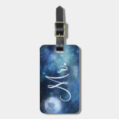 Lunar Sky Volle Maan Custom Huwelijksreis Mr Bagagelabel (Voorkant verticaal)