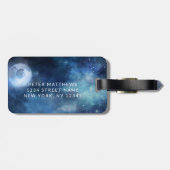 Lunar Sky Volle Maan Custom Huwelijksreis Mr Bagagelabel (Achterkant horizontaal)