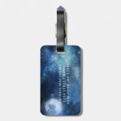 Lunar Sky Volle Maan Custom Huwelijksreis Mrs Bagagelabel (Achterkant verticaal)