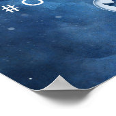 Lunar Sky Volle Maan Deel de Liefde Trouwsign Poster (Hoek)